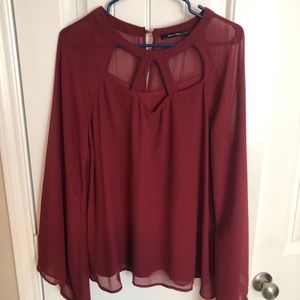 Burgundy top